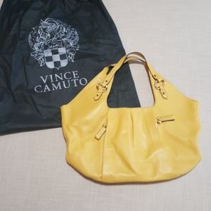 Butter yellow leather bag